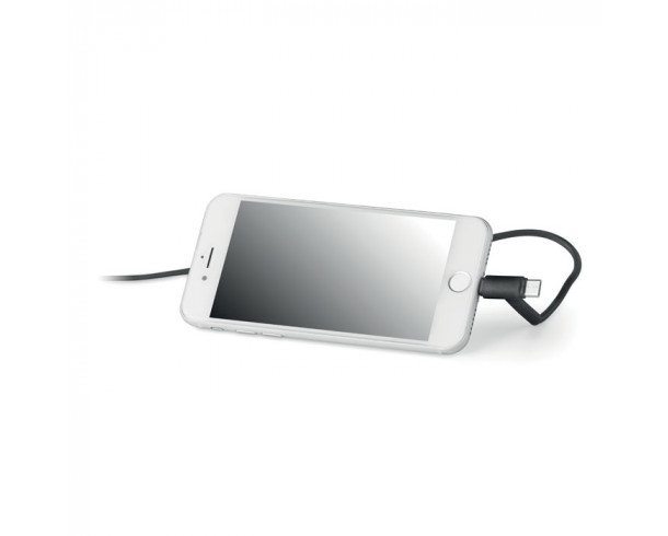 Зарядный кабель 3 в 1 Cable stand черный